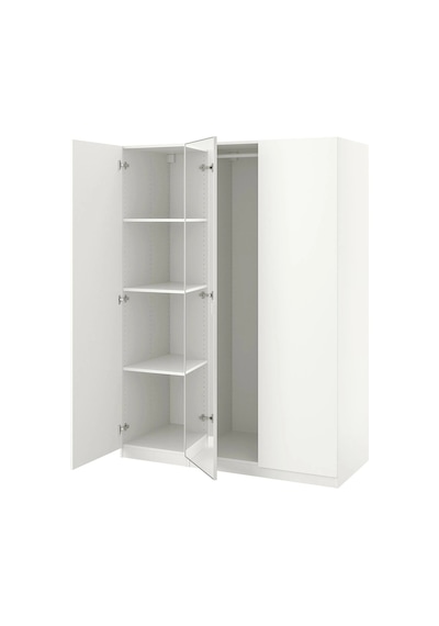 Ikea Beyaz Ferah Kapaklı Gardırop Beyaz-ayna