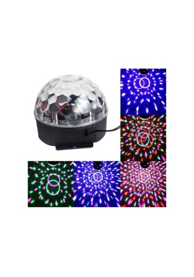 Disko Topu Rgb Ledli Bluetooth Hoparlör Sese Duyarlı -kumandalı Beyaz