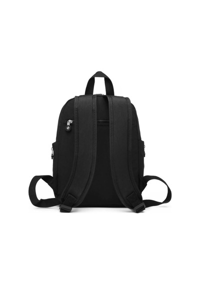 Barcelona Krinkıl Kumaş Unisex Sırt Çantası 1207 Siyah