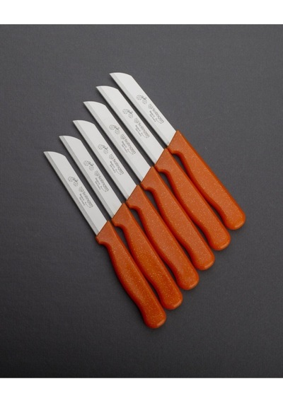 Tırtıklı Simli Desen Turuncu Store Meyve Ve Sebze Bıcağı