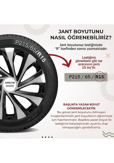 Renault Fluence Uyumlu 15 Inç Piano Black Siyah Renkli Jant Kapağı 4 Adet Renkli 5810çiftrenault