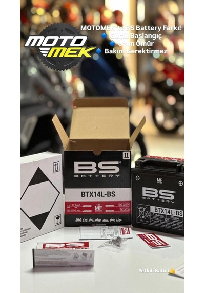 Bs Battery Btx14l-bs Motosiklet Aküsü Ytx14l
