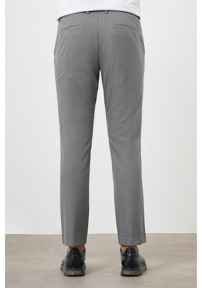 Morven Erkek Füme Poliviskon Trend Pileli Slim Fit Spor Pantolon Füme