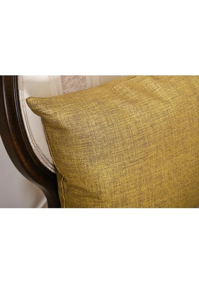 Linen Pamuk Keten Baskılı Haki Kırlent 45 45 Cm - 537 45 x 45