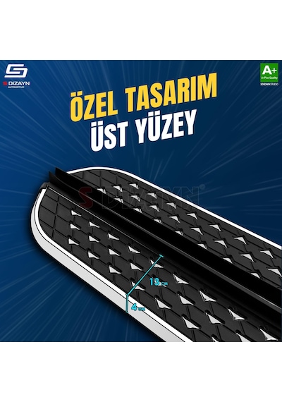 S-dizayn Vw Transporter T6.1 Kısa Şase Diamond Krom Yan Basamak 213 Cm 2019-2025 A+ Kalite
