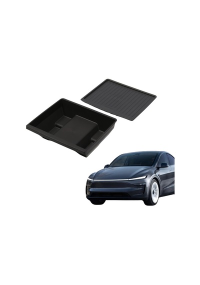 Tesla Juniper Ön Koltuk Arkasına Takılan Kapaklı Saklama Alanı Siyah