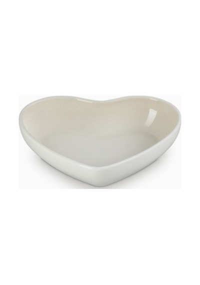 Le Creuset Kalp Formlu Lüks Sunum Şıklığı Seramik Kase 20 Cm Meringue