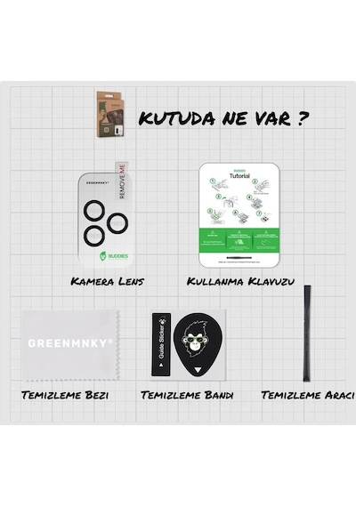 Buddıes Apple Uyumlu iPhone 14 Pro / 14 Pro Max Kamera Lens Koruyucu Black Siyah
