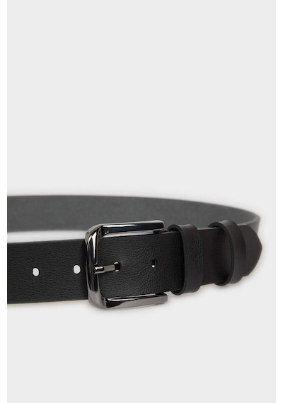 Defacto Erkek Dikdörtgen Toka Suni Deri Jean Kemeri H6860axnsbk27 Siyah-bk27