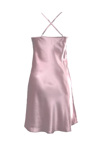 Pierre Cardin İp Askılı Dantelli Saten Gecelik 001 Bordo L Xl