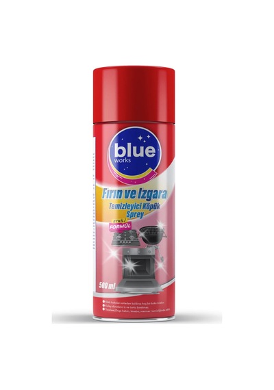 Blue Works Fırın ve Izgara Temizleyici Köpük Sprey 500 ML