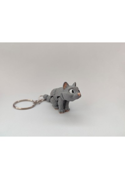 Sevimli Kedi Anahtarlık - 3d Baskı Özel Tasarım