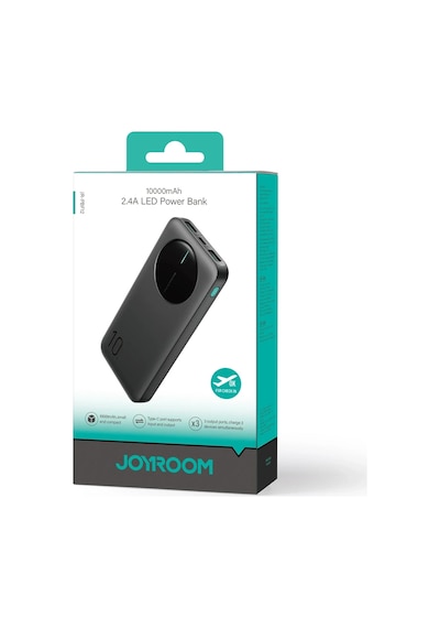 Joyroom Jr-pbf12 10.000 Mah Çok Çıkışlı Led Power Bank Siyah