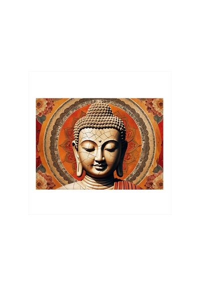 Buda Ve Mandala Işığı Mdf Poster