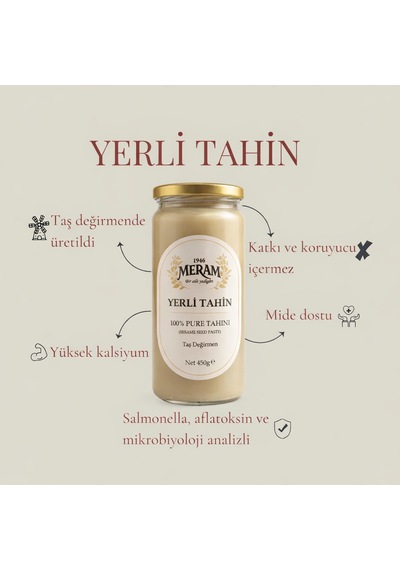 Meram Helva 1946 Yerli Taş Değirmen Tahin 450 G