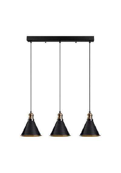 Riolight Retro Üçlü Masaüstü Metal Sarkıt Avize