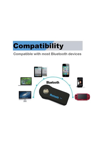 Senkiila Araba İçin Bluetooth Aux Adaptörü, Aux 3.5mm İle Kablosuz Ses Alıcısı Taşınabilir Eller Serbest Araç K 10"