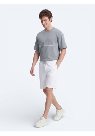 Kip Gri Düz T-shirt