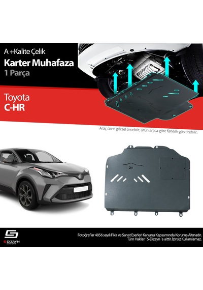 S-dizayn Toyota C-hr Çelik Karter Muhafaza 2016-2023 A+ Kalite