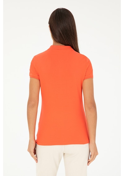 U.S. Polo Assn. Kadın Nar Çiçeği Basic Polo Yaka Tişört 50280071-VR039