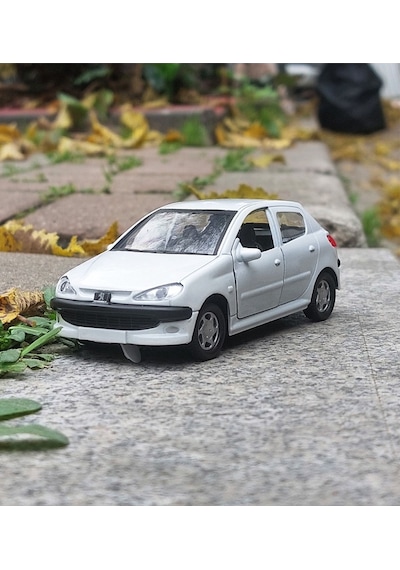 Peugeot 206 Metal Oyuncak Araba Çekbrak 13cm 1:36 Işıksız Çok Renkli