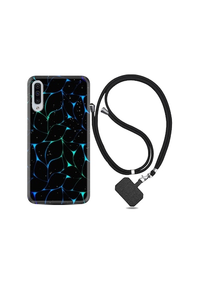 Samsung Uyumlu Galaxy A50 Kılıf Ipli Askılı Naif Çizgiler 1680