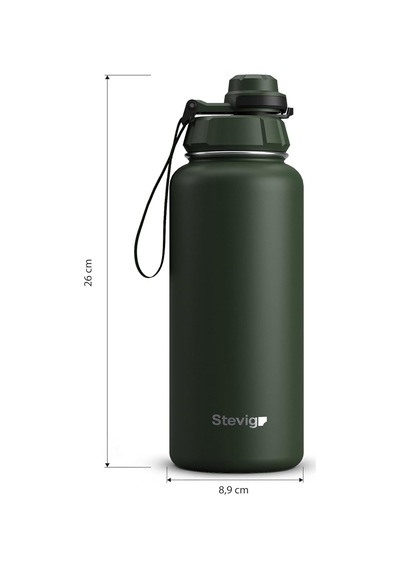Stevig 1 Hand Leak-proof Sızdırmaz Çelik Termos 1000 Ml Green St-215 Çok Renkli