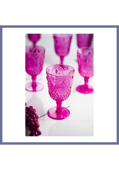 Bezos Akrilik Pembe Tekli Kadeh & Su Meşrubat Kahve Yanı Bardağı 450 Ml Cam Değildir Dlra