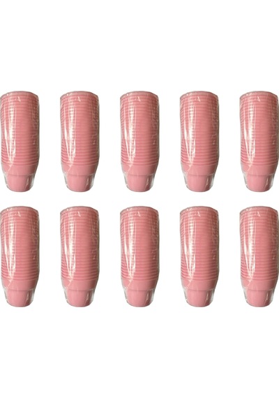 Omeyva Renkli Sert Mika Plastik Kristal Bardak - Pembe - 6 Oz / 180 Cc - 250 Adet