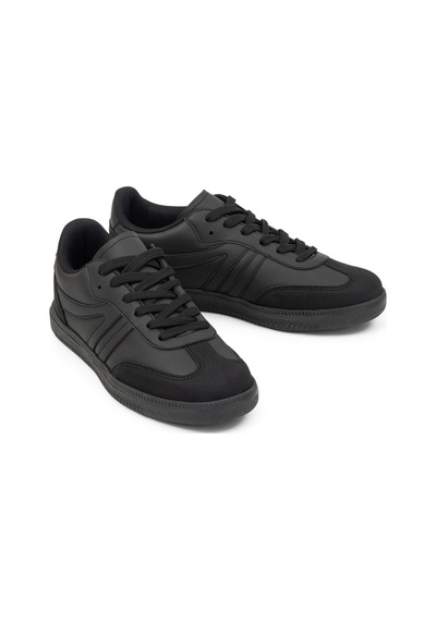 Siyah Ortopedik Günlük Kadın Sneaker Ayakkabı-254 Siyah