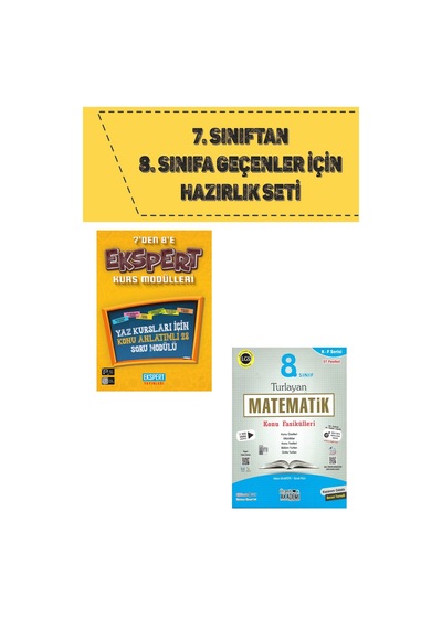 7 Den 8 E Geçenler İçin Yaz Kurs Modülü + 8.sınıf Turlayan Matematik Konu Anlatımlı Fasikülleri