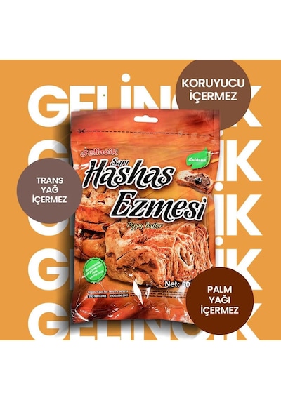 Katkısız Doğal Sarı Haşhaş Ezmesi 500 Gr Geleneksel Yoğun Lezzet