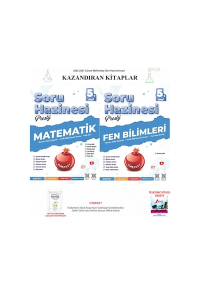 Nartest 5. Sınıf Matematik Fen Soru Bankası 2 Kitap Seti