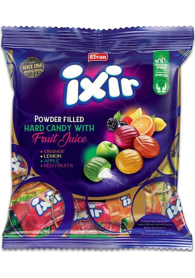 Ixir Dolgulu Meyve Sulu Sert Şeker 1000 Gram (1 Poşet)