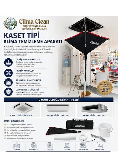 Kaset Tipi Klima Temizleme Aparatı