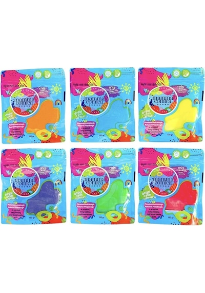 Mammacomica Dough 6'lı Doğal Oyun Hamuru - Refill Paket 6 x 130gr