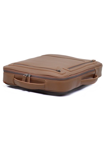Abess Laptop Çanta , Lüks Hakiki Deri Laptop Sırt Çantası , Taba