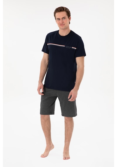 U.S. Polo Assn. Erkek Bisiklet Yaka Lacivert Pijama Takımı 50309174-VR033