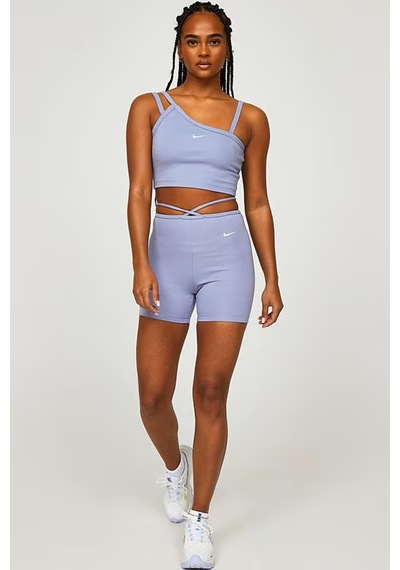Nike Sportswear Everyday Modern Women's Asymmetrical Crop Tank Kadın Askılı Crop Atlet Bra Lila Lila