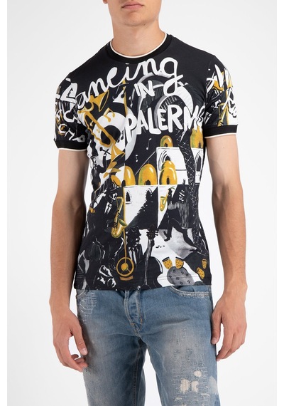 Dolce & Gabbana Dolce&Gabbana Dancing in Palermo T-shirt G8HA8THP7DE Çok Renkli