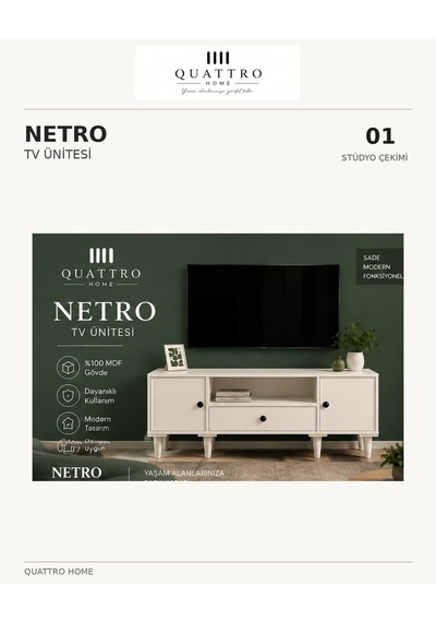 Netro Tv Ünitesin Beyaz