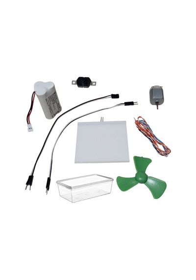Kutulu 2 İn 1 Dc 3.6v Pil Led Panel Motor Anahtar Pervane Öğrenci Elektrik Devresi Hobi Deney Seti