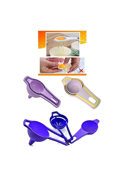 3 Lü Yumurta Ayırıcı & Çay Süzgeci & Mini Huni Plastik Diğer