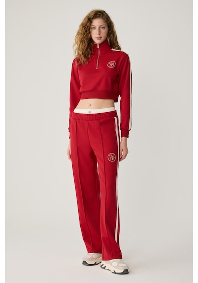Urban Beat Helena Kadın Dik Yakalı Fermuarlı Küçük Baskı Motifli Crop Kırmızı Sweatshirt Kırmızı Urban Beat Helena Kadın Dik Yakalı Fermuarlı Küçük Baskı Motifli Crop Kırmızı Sweatshirt Kırmızı