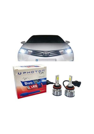 Toyota Corolla E170 Led Xenon Uzun Far Ampulü Hb3 Duo Yeni Seri Beyaz 2013-2018