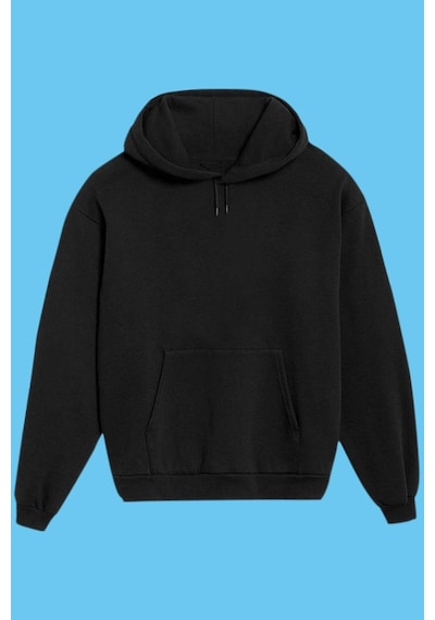 Tarzsokak Unisex Siyah Bugs Bunny Sırt Baskılı Sweatshirt