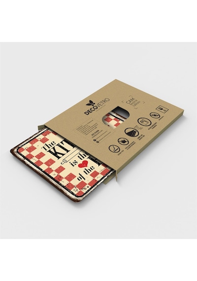 Decovetro Cam Kesme Tahtası Ve Sunum Tablası Çizgi Gold Desenli 20 X 30 Cm