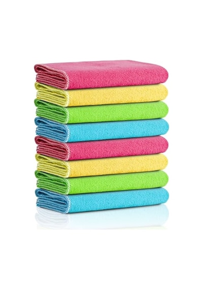Mikrofiber Temizlik Bezi Klasik Serii 250 Gsm Banyo, Mutfak Bezi Bulaşık Kurulama Bezi 4 Renk X8 Adet Genel