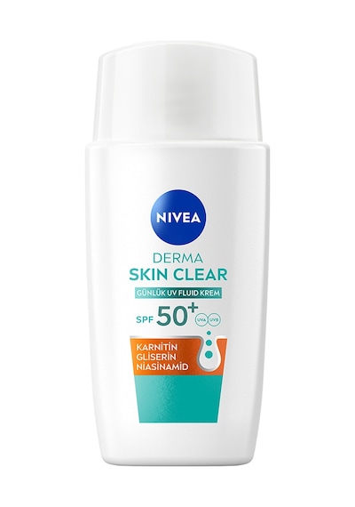 NIVEA Derma Skin Clear Sivilce Karşıtı Güneş Koruyucu Yüz Kremi SPF50 40 ML