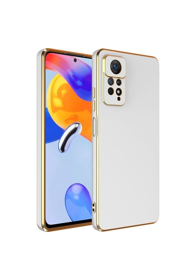 Xiaomi Redmi Note 12 Pro 4g Kılıf Bark Kenarları Altın Renk Kılıf